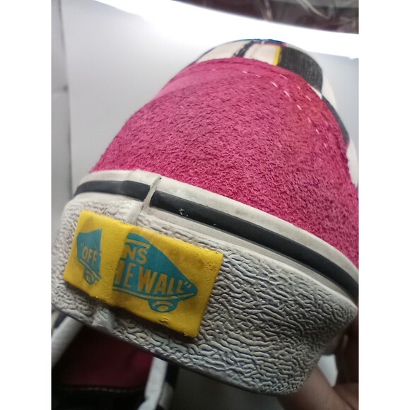 Rare Vans Off The Wall Old Skool Chex Skate Multi-Color Lace Up Shoes M 7, W 8.5 - Picture 9 of 11